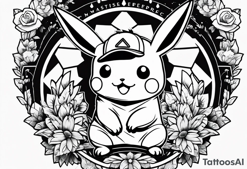 Old school pikachu tattoo idea
