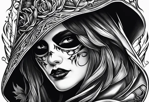 lady grim reaper tattoo idea