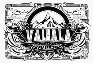 Valhalla stairs  clouds tattoo idea