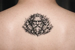zeus,flashes,clouds. tattoo idea