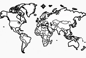 Map Treasure tattoo idea
