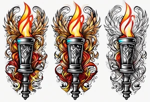 Old school torch tattoo idea