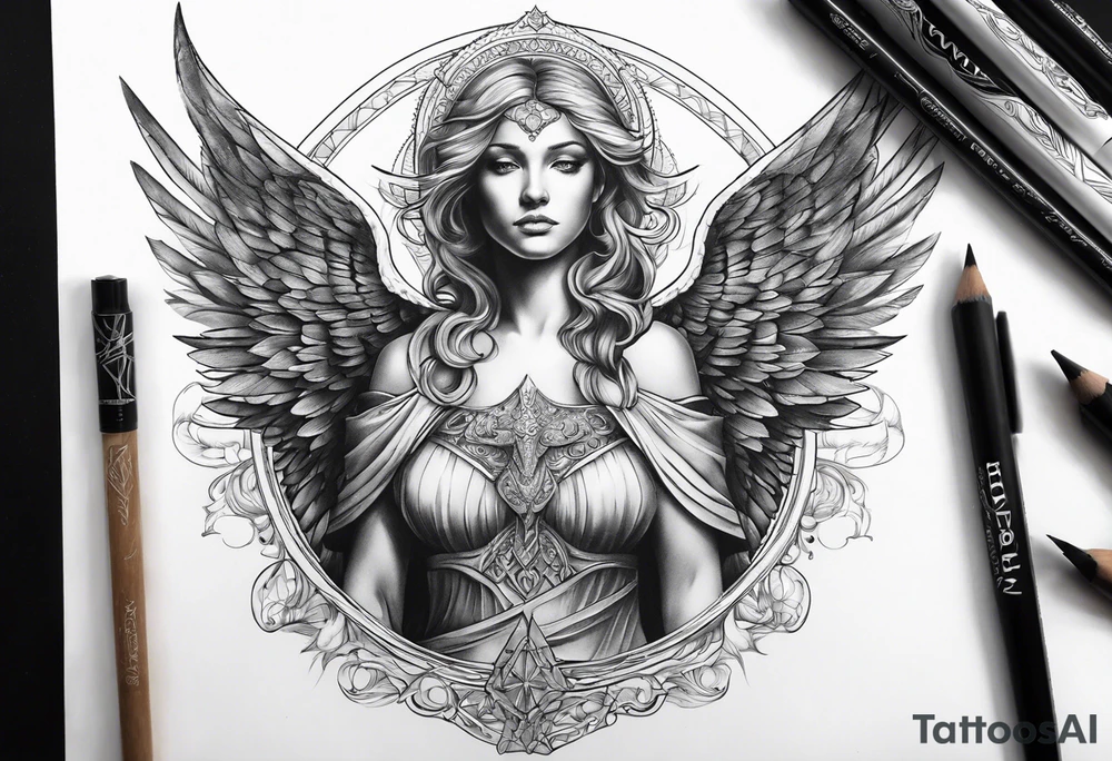 corporaste cor meum angel tattoo idea