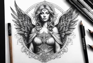 corporaste cor meum angel tattoo idea