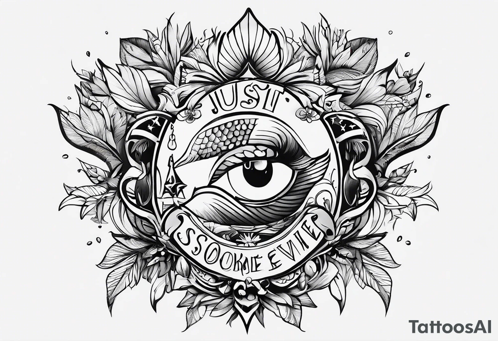 Small Just Survive Someone words tattoo idea