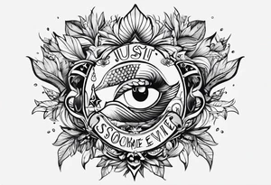 Small Just Survive Someone words tattoo idea