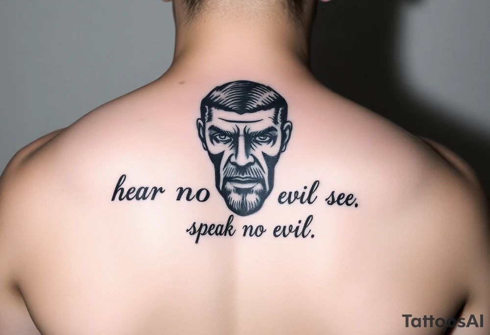 Hear no evil see no evil speak no evil tattoo idea