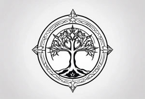 White tree of Gondor with star wars rebel symbol, doctor who tattoo idea