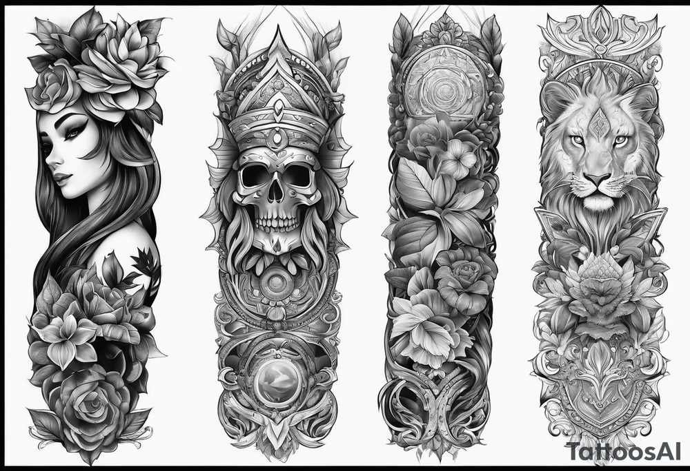 Arm sleeve tattoo idea