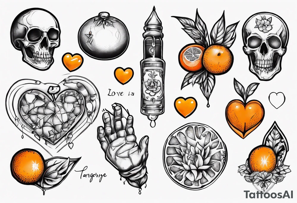 love is a tangerine healer tattoo idea