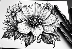 December birth flower tattoo idea