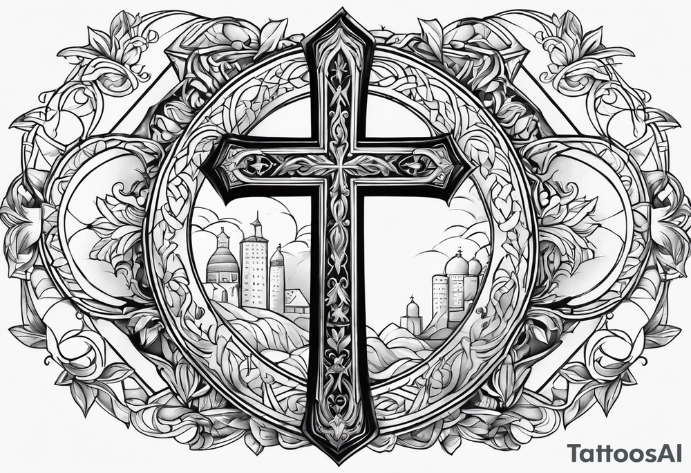 cross, , bible tattoo idea