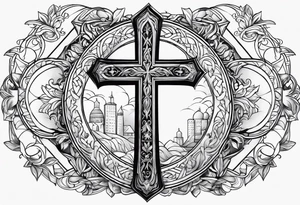cross, , bible tattoo idea
