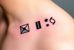 Powerful symbolic of play button, pause button, stop button and rewind tattoo idea