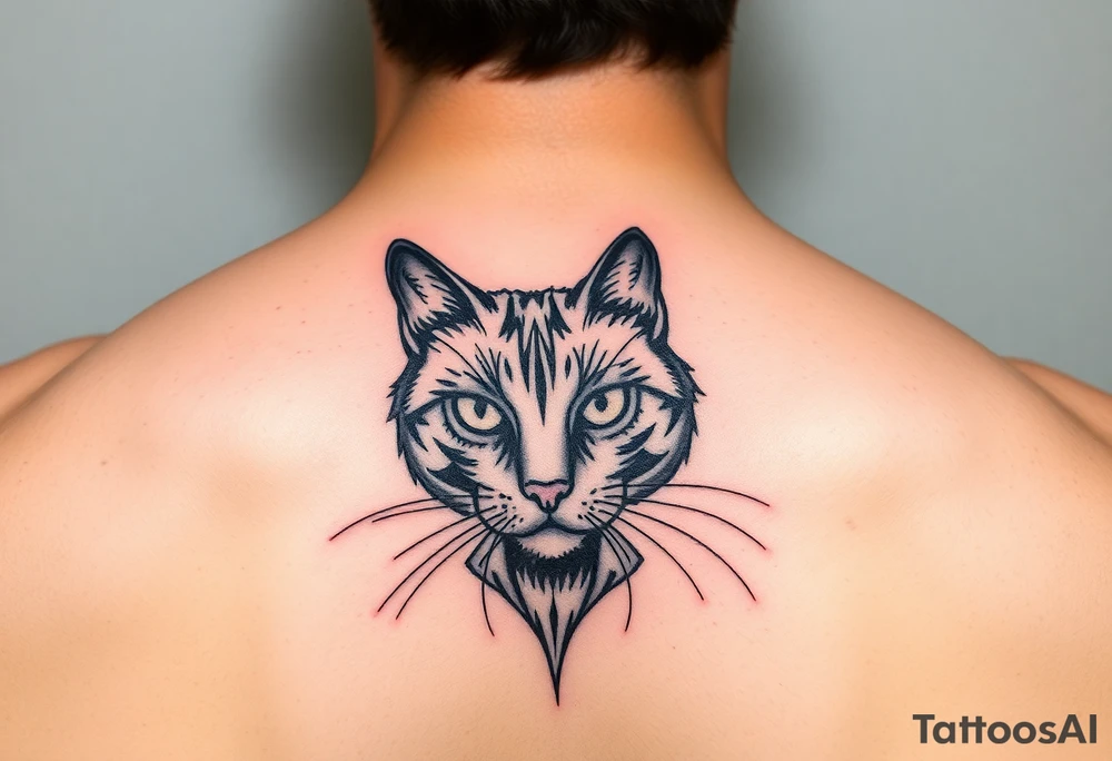 black cat tattoo idea