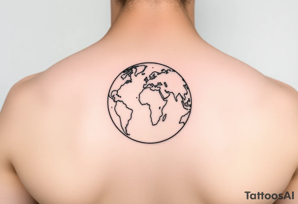 A globe with Lillys world tattoo idea