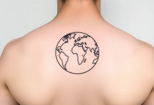 A globe with Lillys world tattoo idea