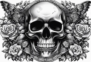 Rich life, skull, car meets, all mixed together tattoo idea
