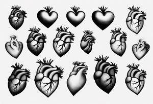 Realistic heart tattoo idea