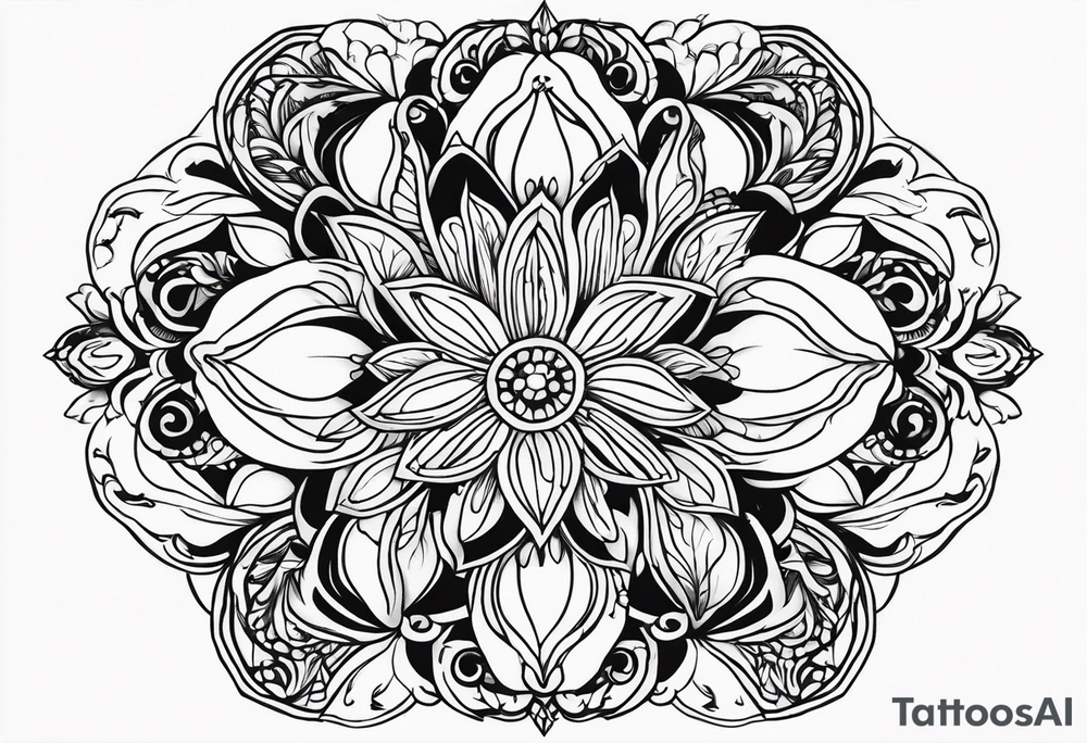 ramo de flor tattoo idea