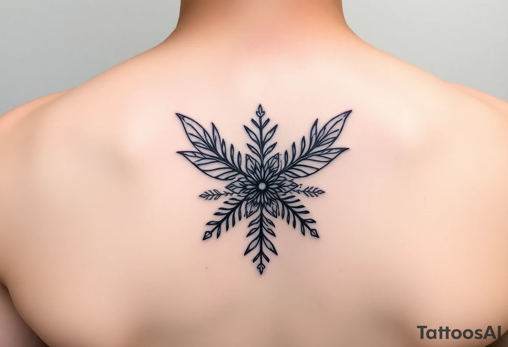 Snowflake fairy tattoo idea