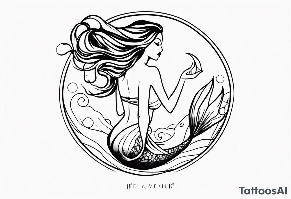 Spirited Mermaid tattoo idea