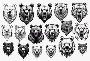 Fierce bear tattoo idea