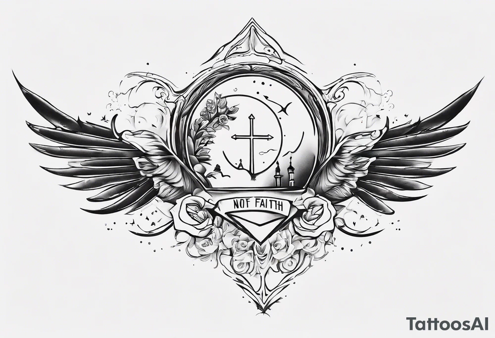 Horizontal inner bicep tattoo. “walk by faith, not by sight” modern tattoo tattoo idea