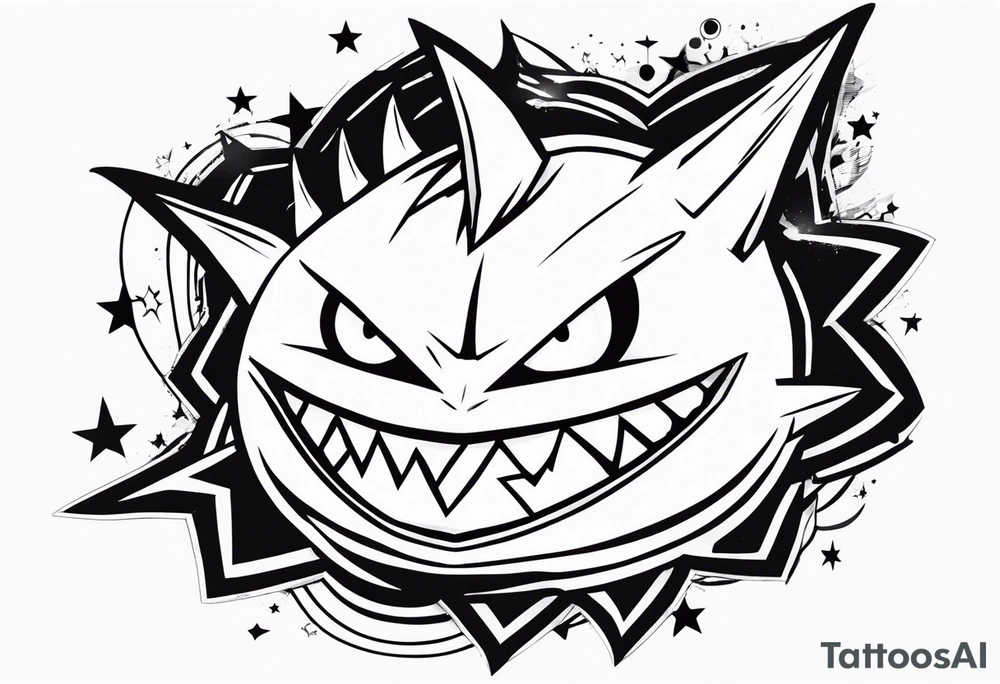 Gengar as Ichigo Kurosaki Vasto Lorde 
Hollow form tattoo idea