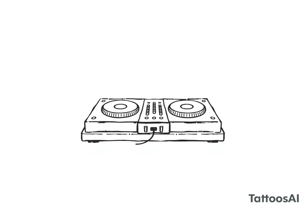 Dj decks, small tattoo idea