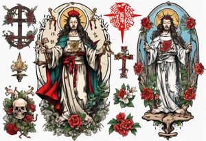 saint wilgefortis nailed to a tree tattoo idea