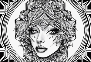 "Mind" with streight lines tattoo idea