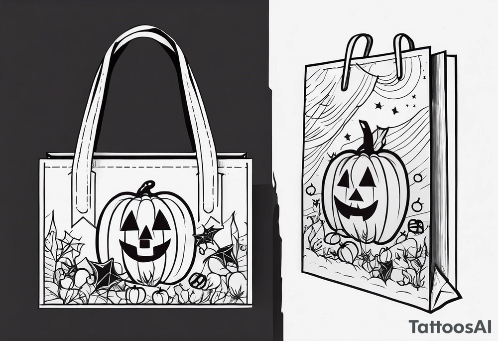 Trick-or-Treat Bag tattoo idea