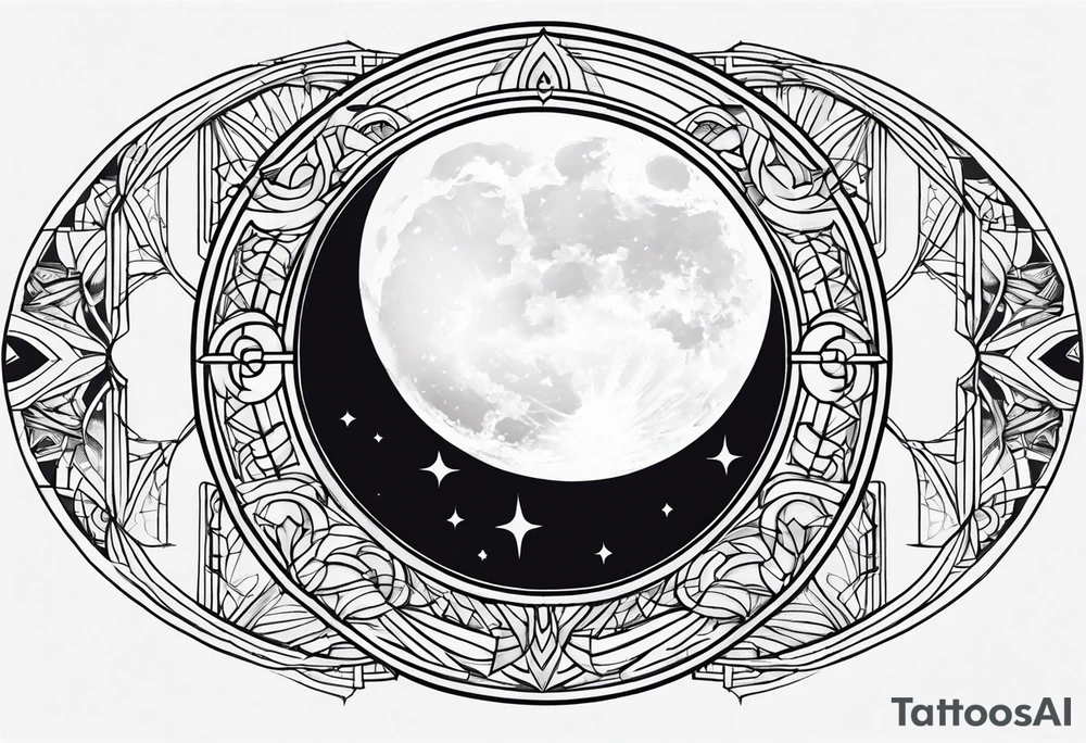 sacred moon tattoo idea