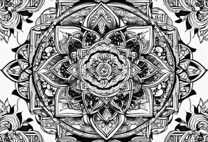 Abstract Chery flovers tattoo idea