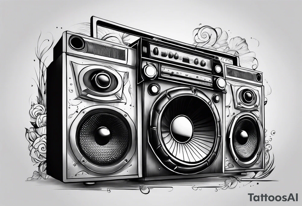 Boombox tattoo idea