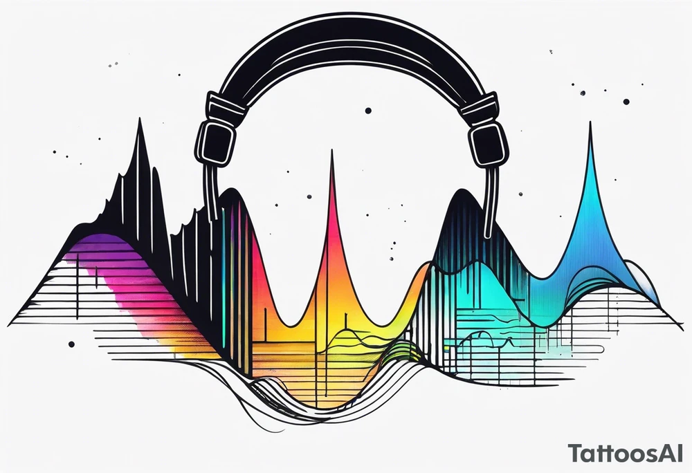 sound wave spectrum tattoo idea