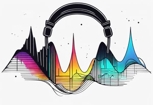 sound wave spectrum tattoo idea