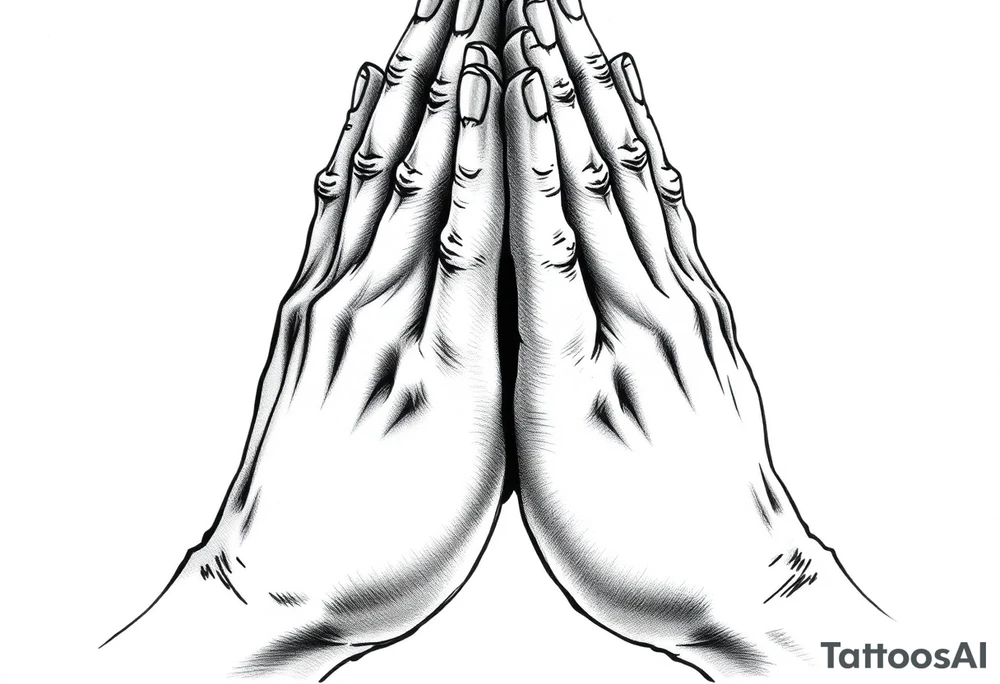 Prayer hands tattoo idea