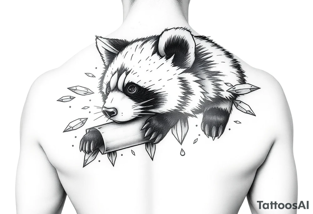 Trash panda dumpster fire tattoo idea