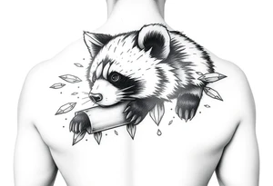Trash panda dumpster fire tattoo idea