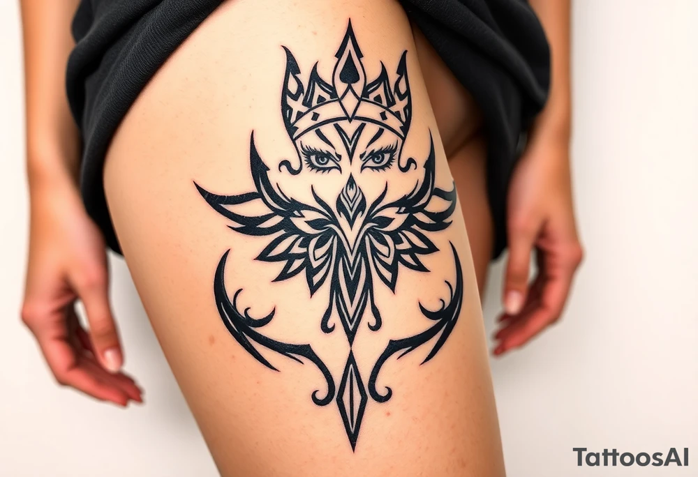 Queen, scary, pretty tattoo idea