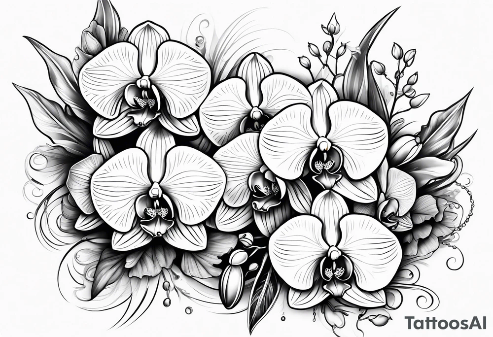 orchids tattoo idea