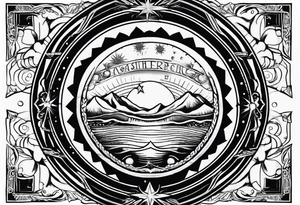 Flat earth simple flash tattoo tattoo idea