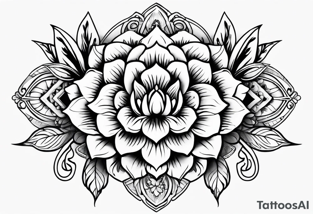 March birth flower infinity sign tattoo idea