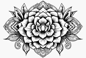 March birth flower infinity sign tattoo idea