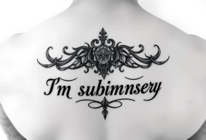 I want a tattoo that says Im submissive tattoo idea