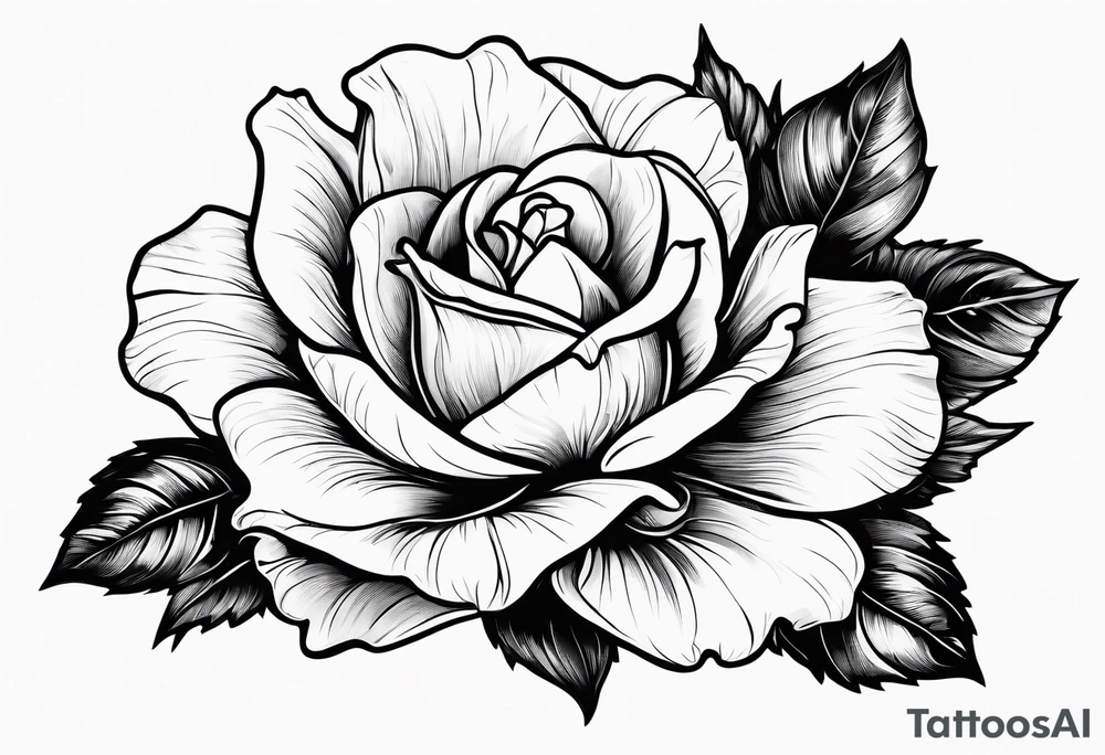 Rose + narcissus flower + holly flower tattoo idea
