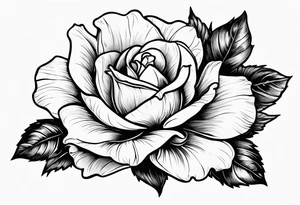 Rose + narcissus flower + holly flower tattoo idea