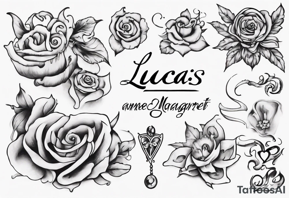 my kids' names: Lucas and Margaret and something that symbolizes love tattoo idea